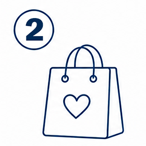 icono 1 bolsa con un corazón